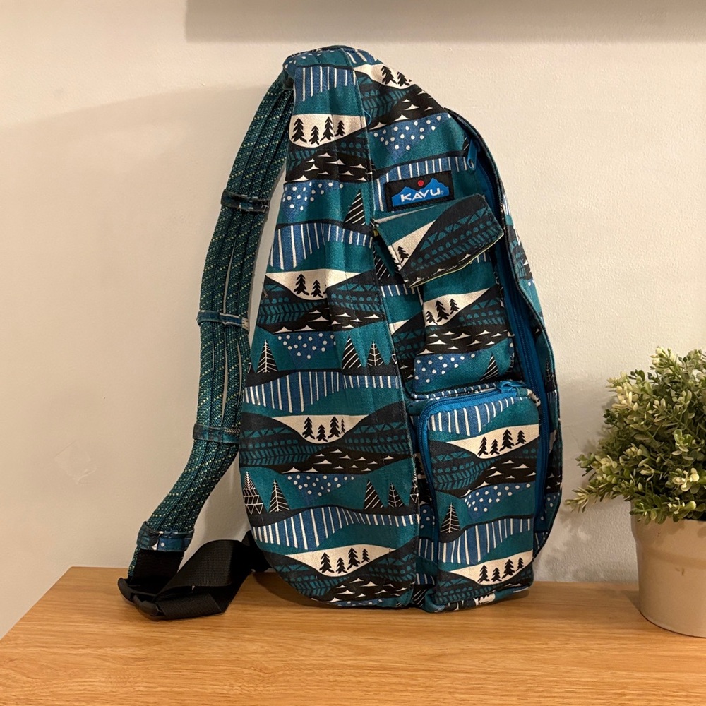 Kavu Teal and Black Adventure Backpack